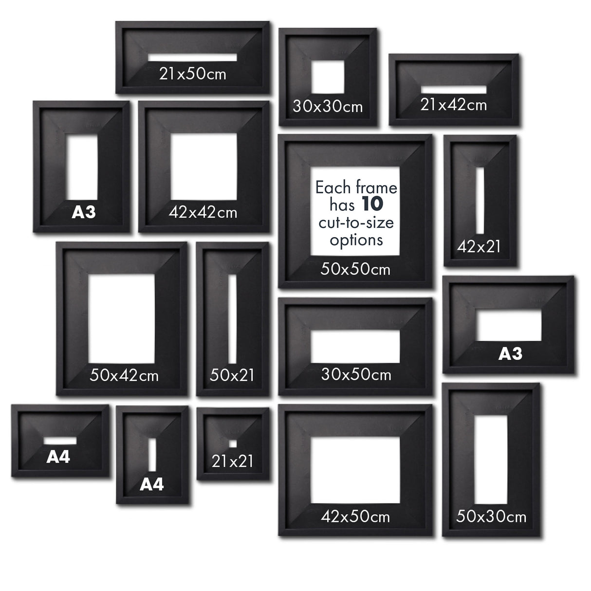 MEDIUM Pop-up Picture Frame Multipack | 21cm-50cm