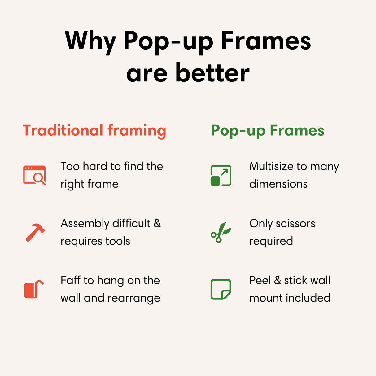 SMALL Pop-up Picture Frame Multipack | 15cm-30cm