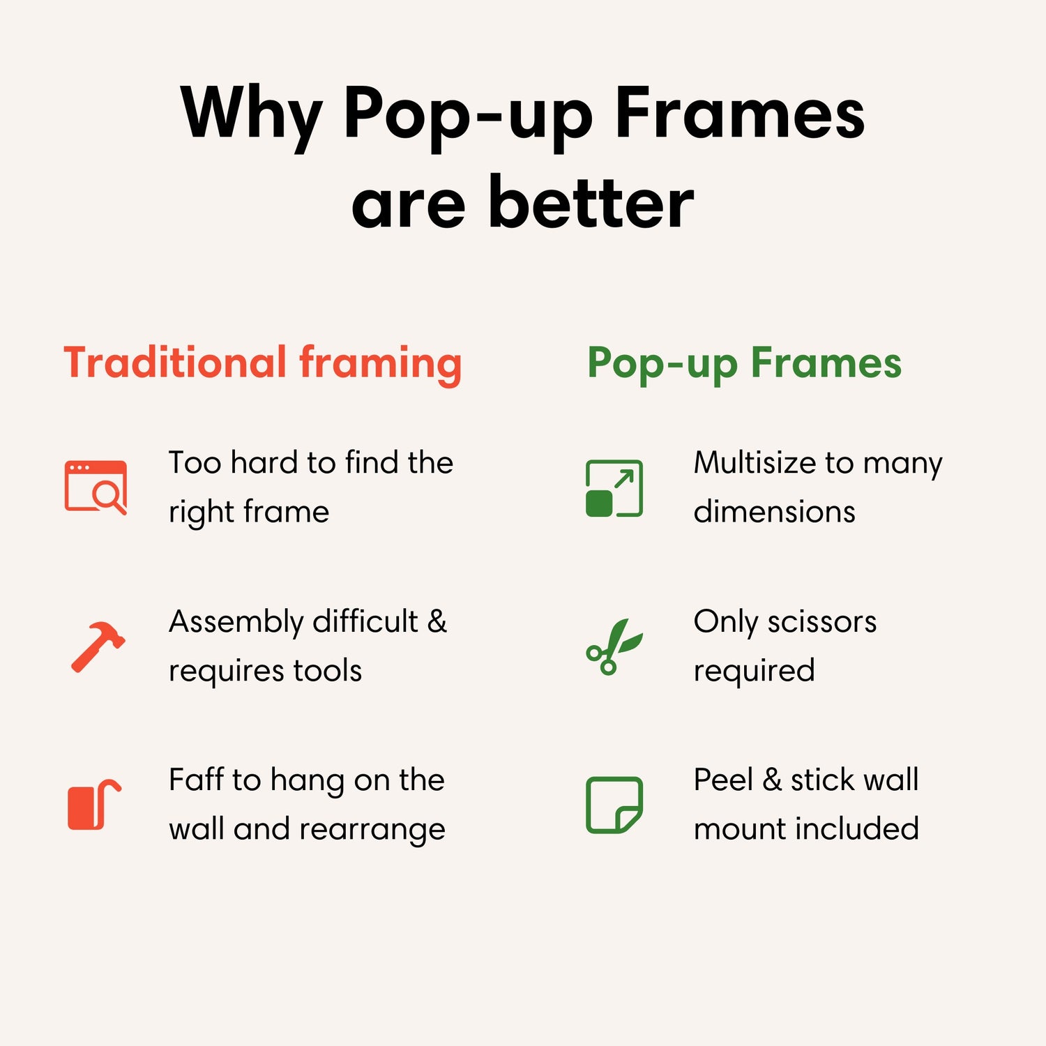 SMALL Pop-up Picture Frame Multipack | 15cm-30cm