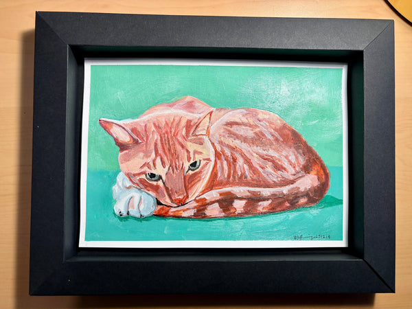 Painting of Marmalade the cat